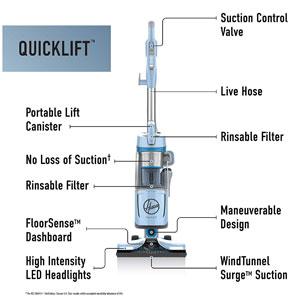 Hoover React QuickLift Bagless Upright Vacuum