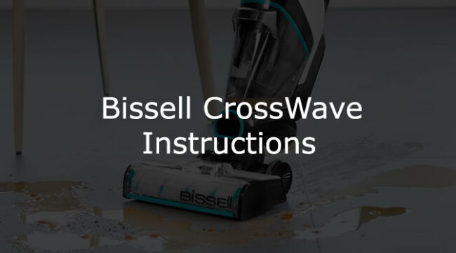 Bissell CrossWave Instructions