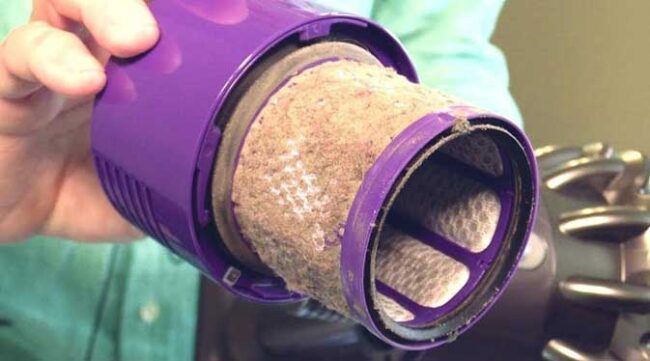 Clogged dyson vacuum filter